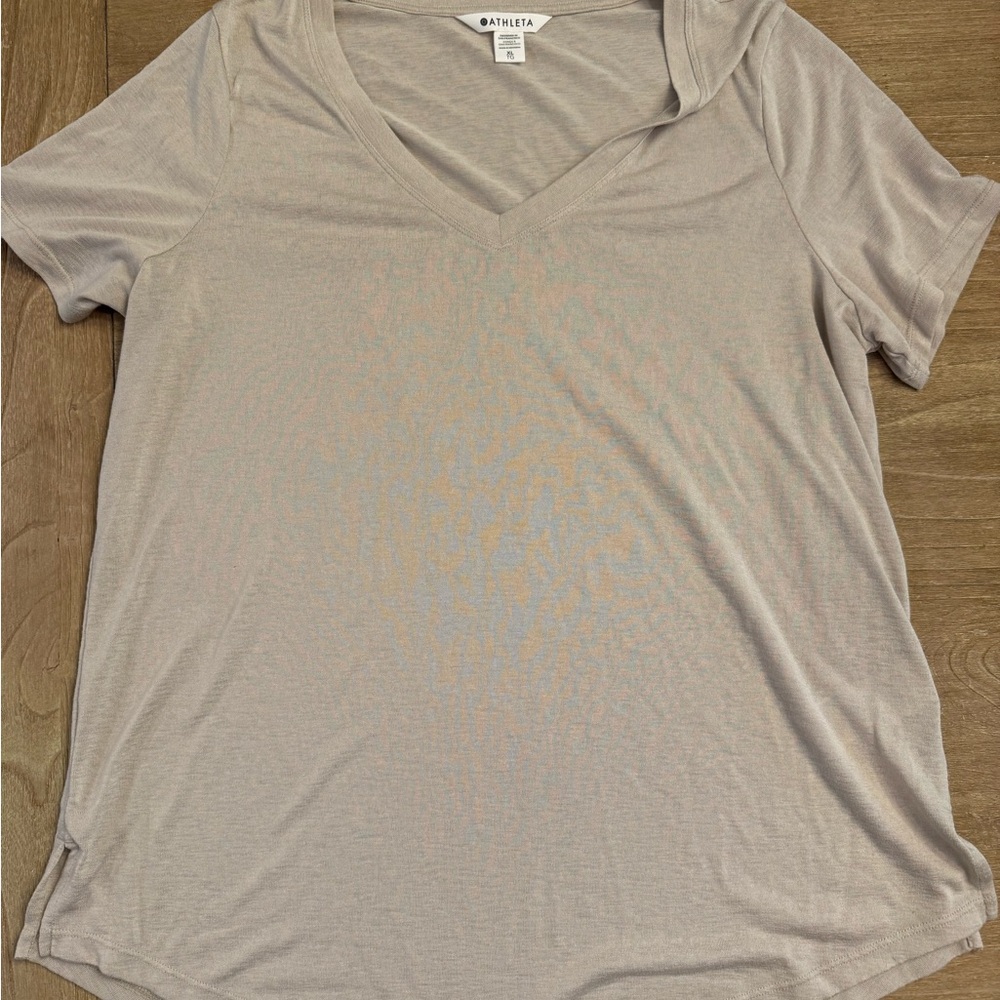 Athleta Women's Nude V-Neck Top